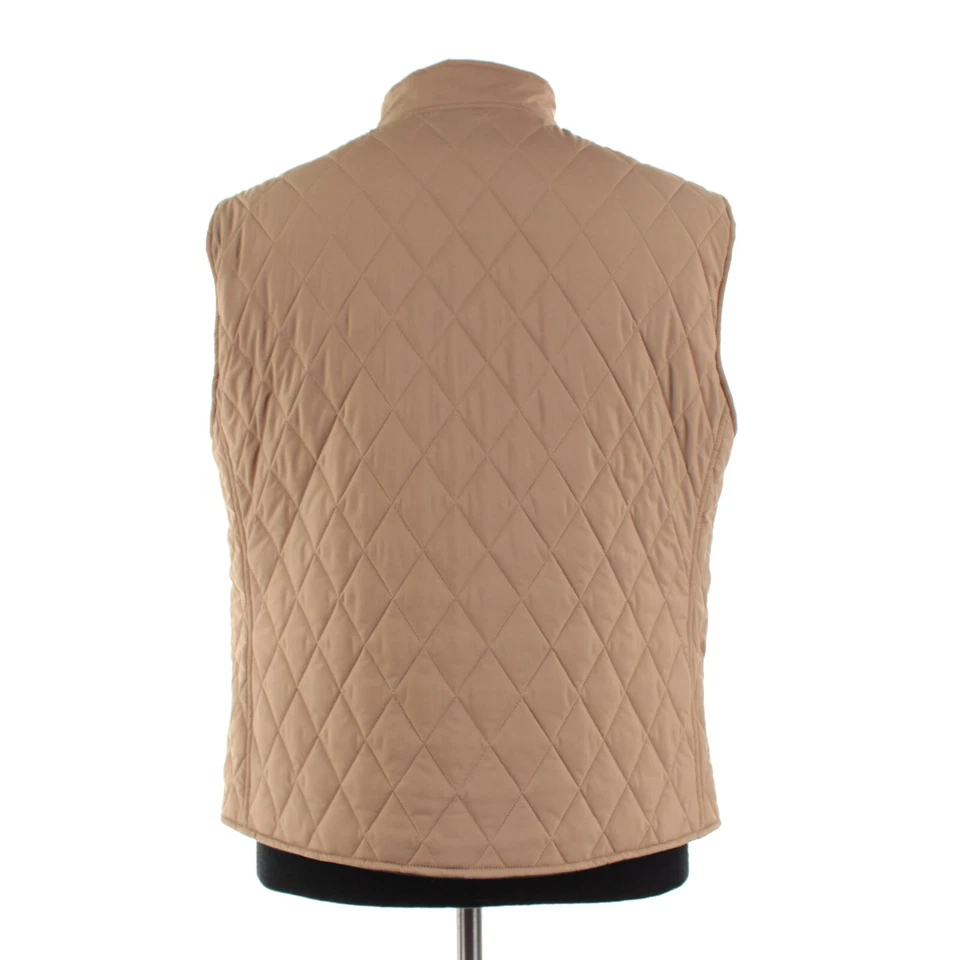 Chaleco acolchado Luciano Barbera nuevo con etiquetas 100 % poliéster talla 54 (XL EE. UU.) en marrón claro Foto 4 de 4