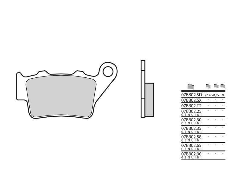 Plaquettes arrière Brembo 38800046 pour road trip en Ducati Scrambler