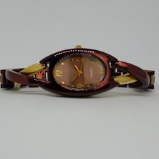 Two-Tone Quartz Analog Women's Watch Sz. 7 1/4" New Battery