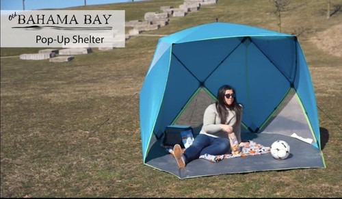 Old Bahama Bay, Pop Up Shelter Tent Canopy Portable Shade Beaches Backyard Camp - Picture 3 of 11