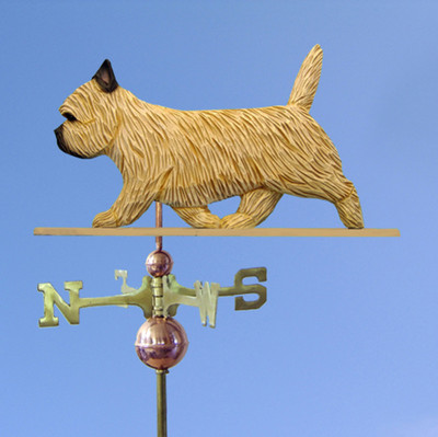 Cairn Terrier Handgeschnitzter Handbemalter Basswood Hund Wetterfahne Wheaten