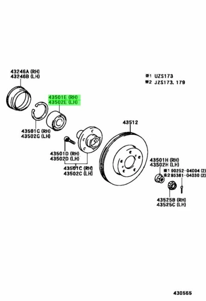 COJINETE DE RUEDA DELANTERA DE FÁBRICA LEXUS RX300 ES300 TOYOTA AVALON CAMRY 9036943008 OEM Foto 4 de 4