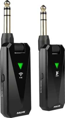 NUX B-5RC Wireless System Gitarre Bass Guitar Funk Schwarz 2,4 GHz 24 Bit