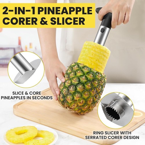 Pelador de frutas descorazonador de piña de acero inoxidable - Imagen 5 de 7