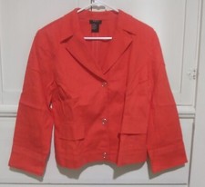 Womens Rqt Jacket Blazer Red Size 12 Shoulder Padding