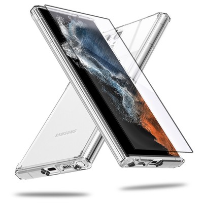 Clear Shockproof Slim Case For Samsung Galaxy S20 S21 S22 S23+Ultra Cover+Screen