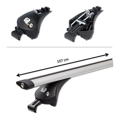 Barres De Toit Transversales Pour Hyundai IX35 (2010-2015) - Argent, Pour Rails Encastrés, Transport équipements