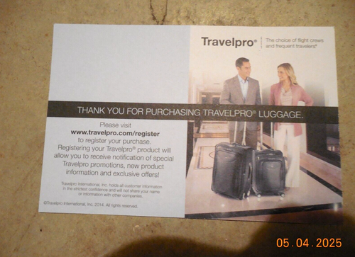 Travel Bag, Upright Wheeled, Large, Airline Size, New and Never Used - Picture 9 of 9