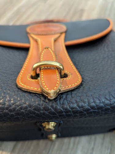 Vintage Dooney & Bourke Essex Top Handle Handbag Satchel Blue Leather Purse Bag - Picture 12 of 21