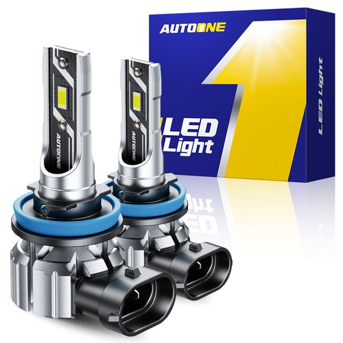 Kit de faros LED AUTOONE H11 bombillas de haz bajo súper brillantes 6500K blanco 20000LM - Imagen 11 de 13