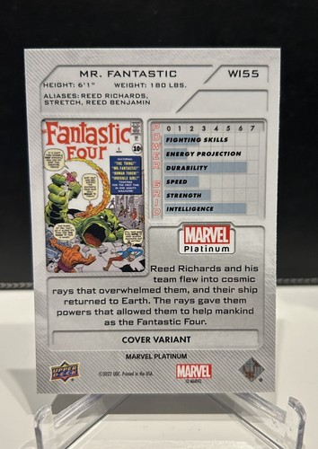 Mr. Fantastic - Cover Variant - 2023 Upper Deck Marvel Platinum - Picture 2 of 2
