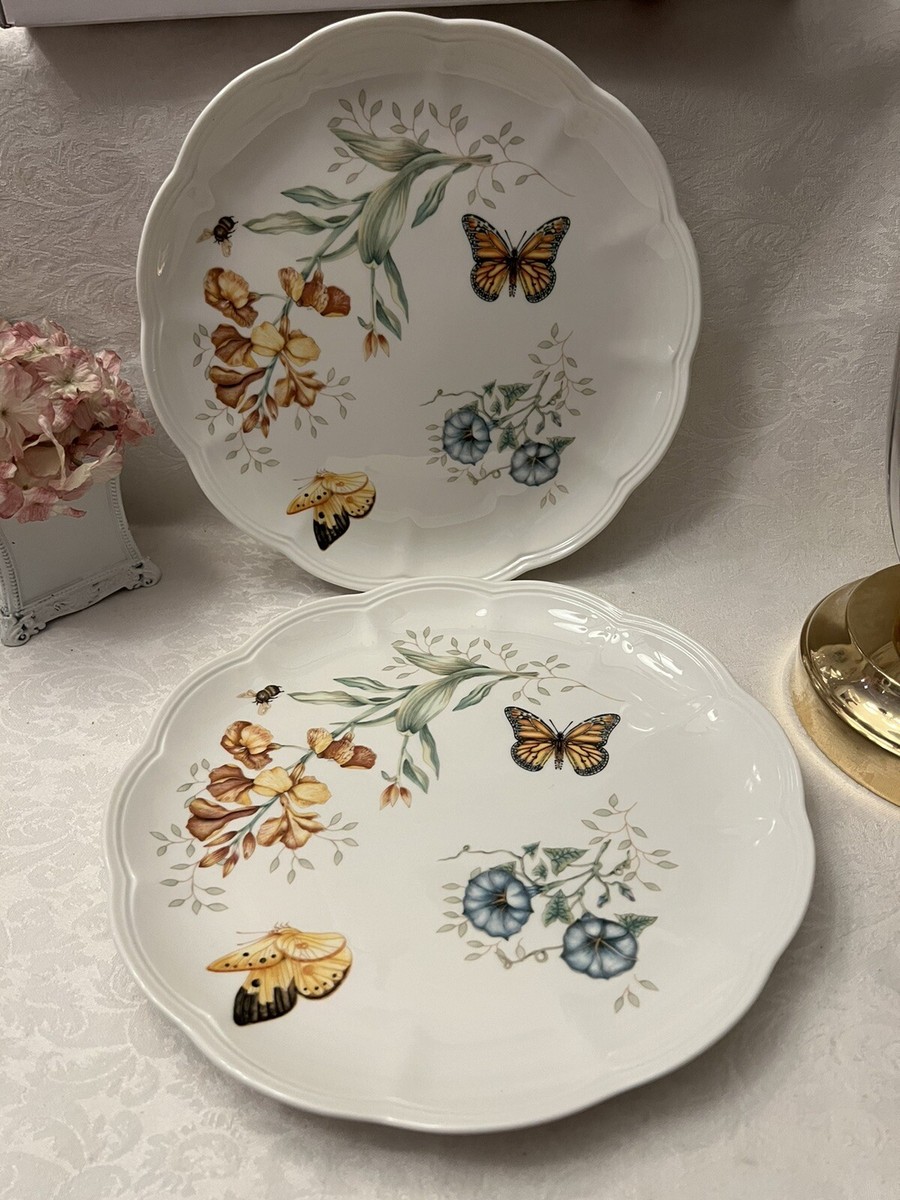 Porcelain Lenox Butterfly Dinner Plates Butterfly Meadow Lenox