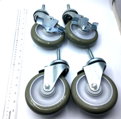 #ad Castor Swivel Wheel Lot of 4 5quot;x1 1 4quot; Rubber On Off New READ Please $100.00
