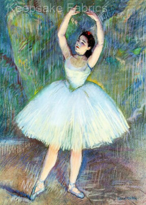Ballerina Fine Art Reproduction Crazy Quilt Block Sewing Quilting Crafting (D5