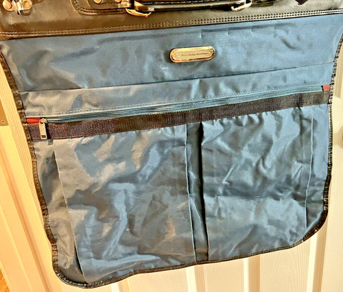 Vintage American Tourister Hanging Black Garment Bag Travel Suit Dress Shirt Tag