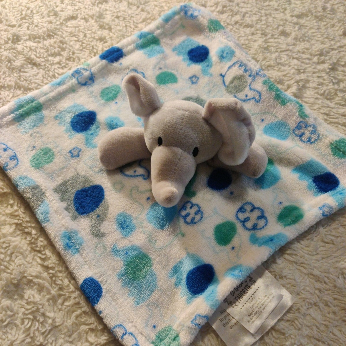 Le BeBe Favorite Gray Elephant Plush Lovie Animals Security