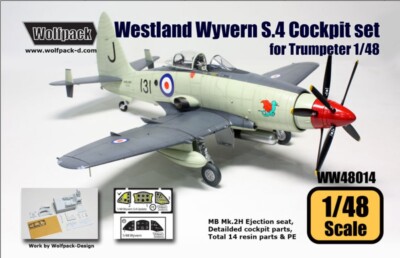 MW22 WOLFPACK WW48014 WESTLAND WYVERN S.4 COCKPIT SET (FOR TRUMPETER 1/48) ZUBEH