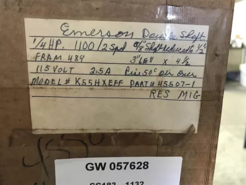 Emerson K55Hxeff 2741 Condenser Fan Motor 1/4Hp Rpm 1100/2Spd 115V
