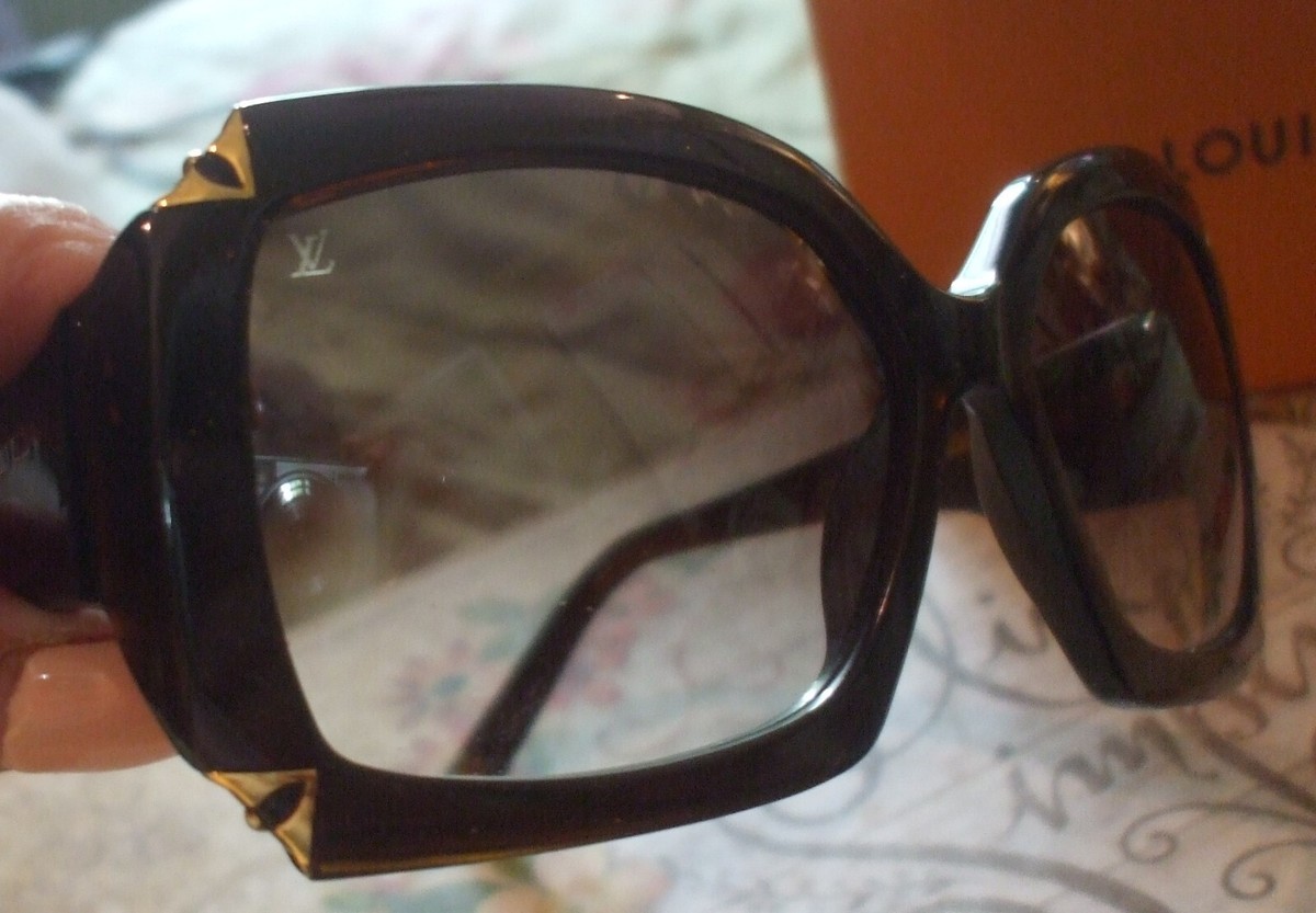 Louis vuitton brown large monogram hortensia glitter 