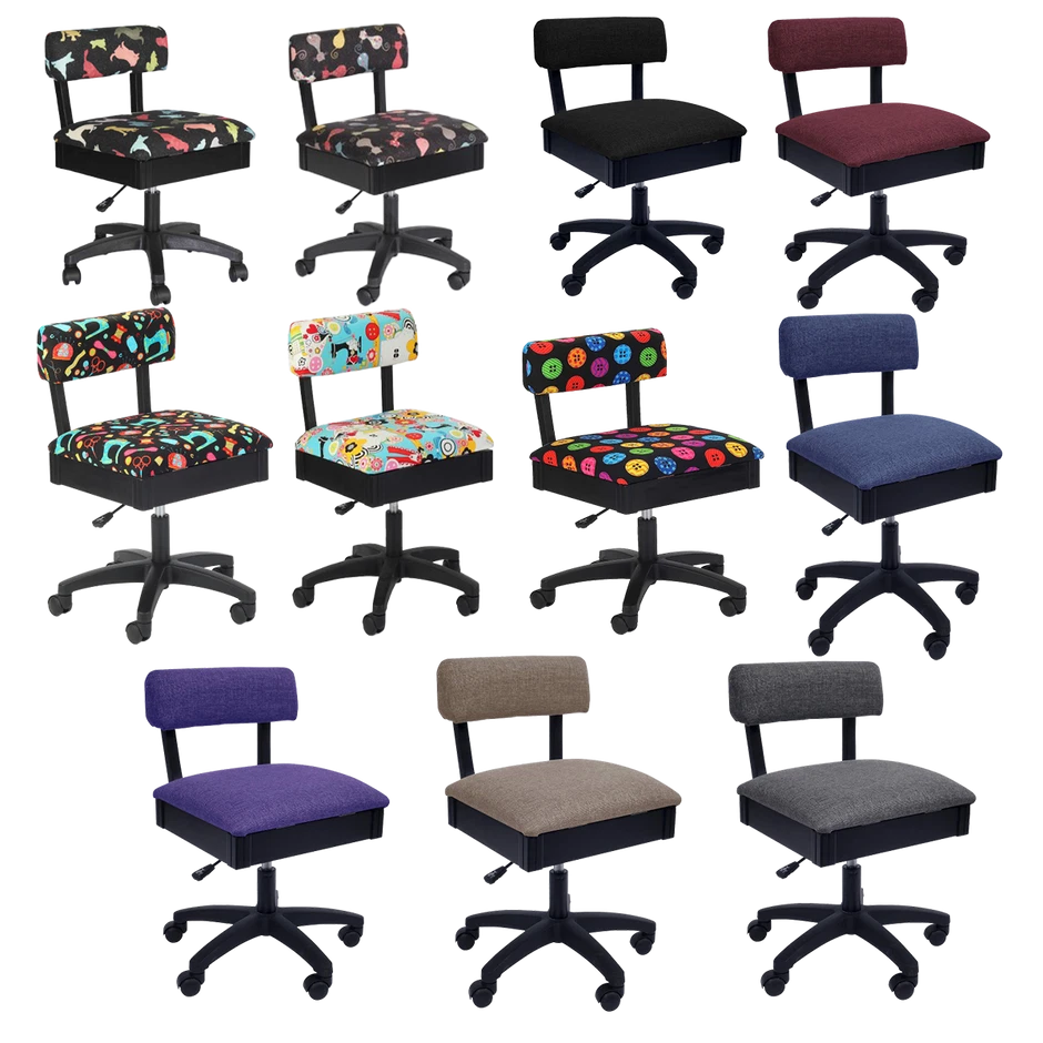 Silla hidráulica de costura y acolchado ajustable en altura de costura con flecha Foto 2 de 2