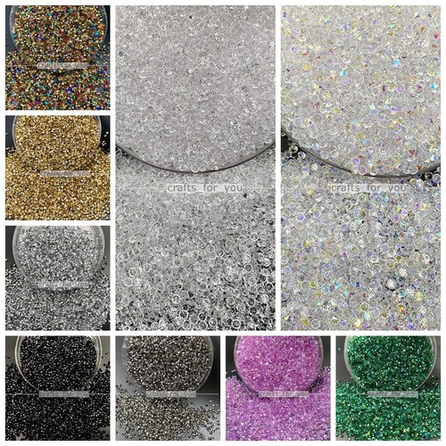 Trapano a punta sul retro 1440 pezzi resina taglio diamantato strass perline artigianali gemme fai da te - Foto 1 di 24