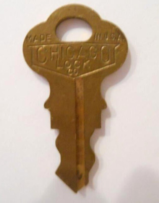 Vintage Original Brass Chicago Lock Company USA Key # 761 (Multiples Available)