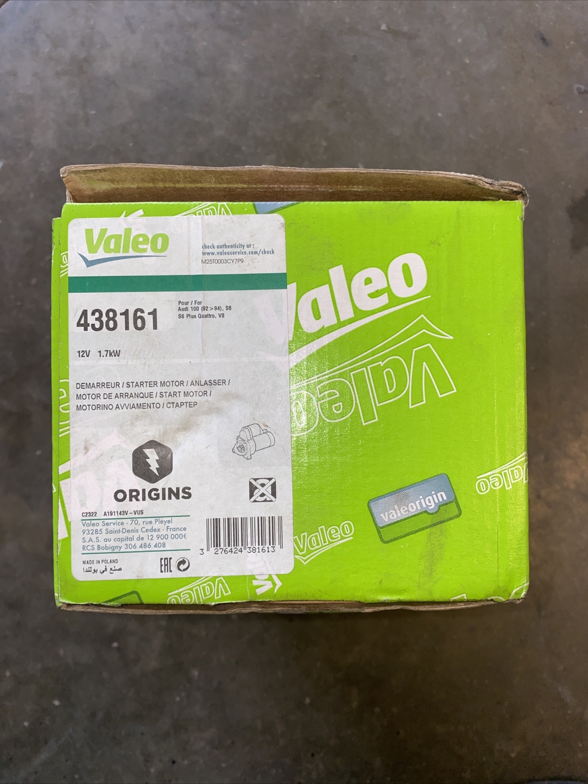 Starter Motor-Base Valeo 438161 | eBay