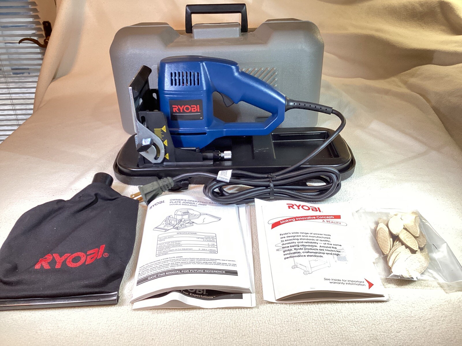 Ryobi JM80K 6amp Biscuit Joiner with 