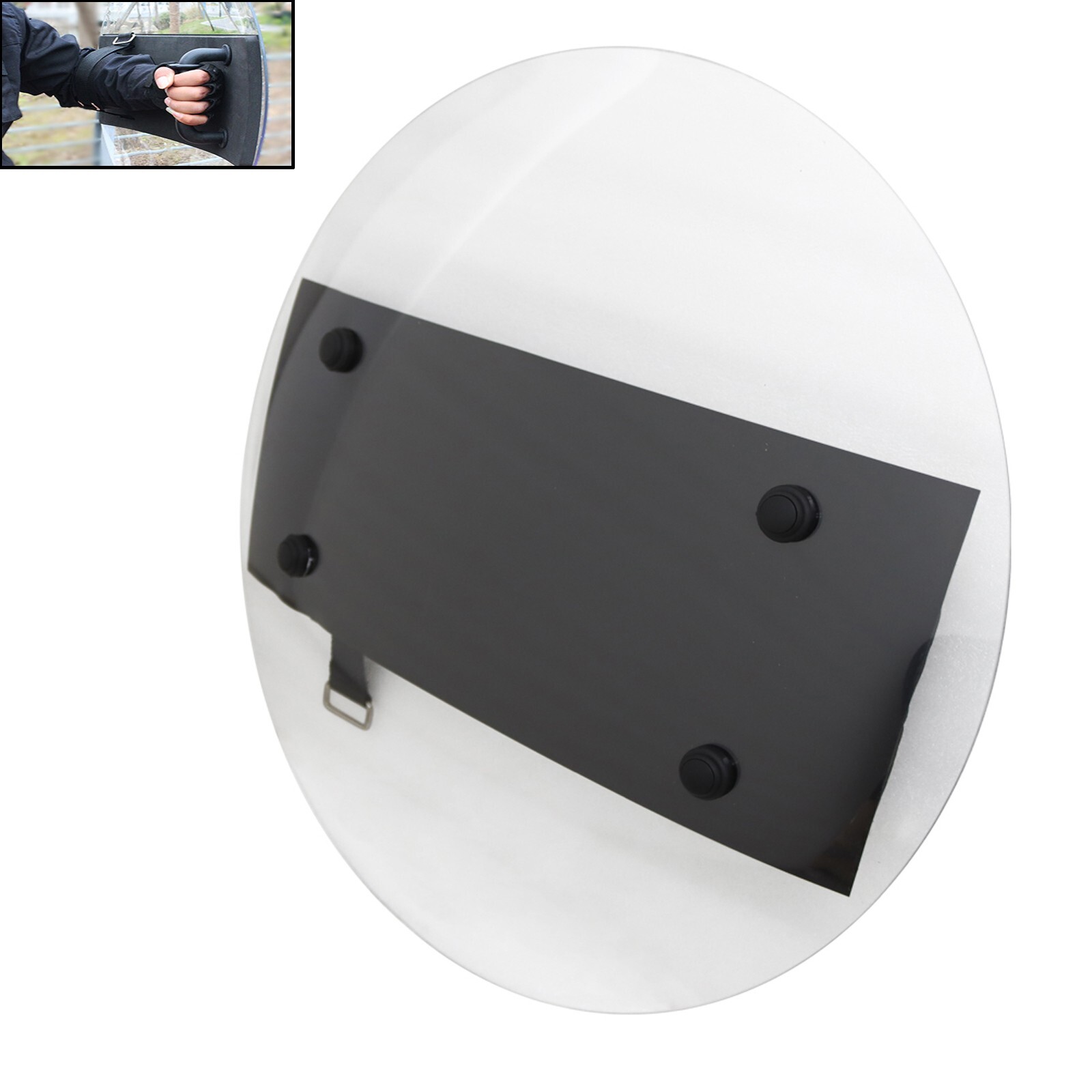 21.6'' Portable Round PC Anti-Riot Shield Forearm Security Protection Shield
