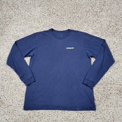 Patagonia Shirt Mens Medium Blue Long Sleeve Pullover Outdoors