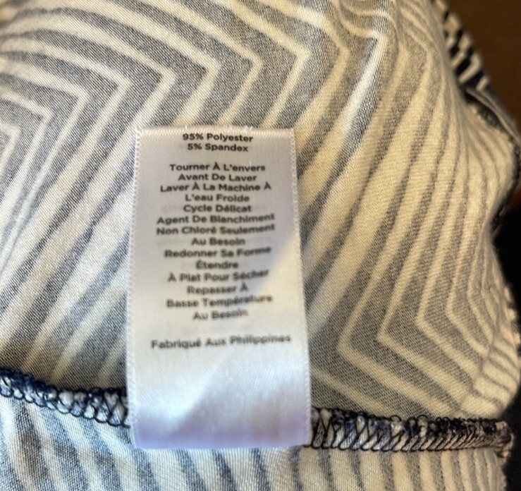 Talbots - Navy & White Zigzag Pattern Maxi Dress … - image 5