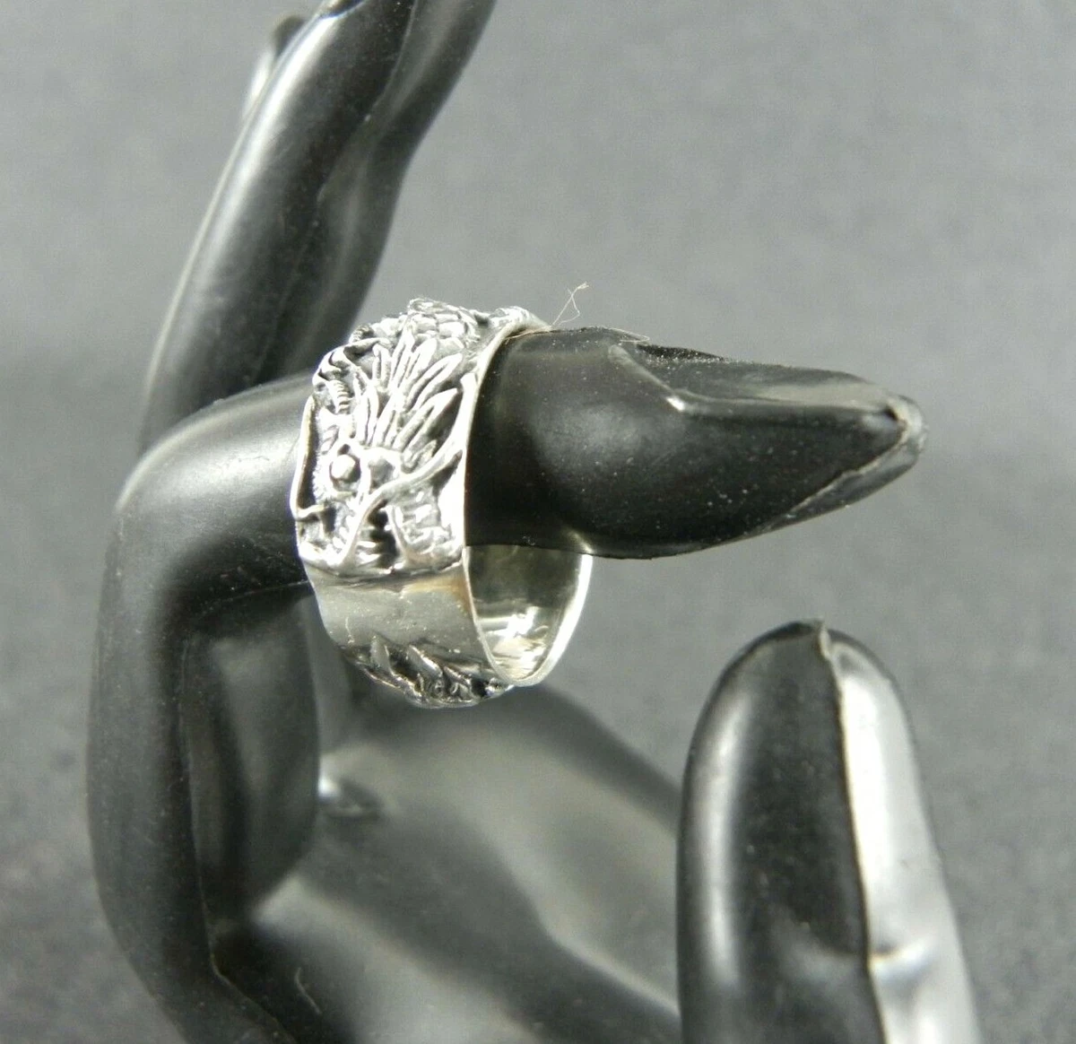 I05 Anello Buddhistisch Schneelöwe Portafortuna Agata Argento 925 - Foto 6