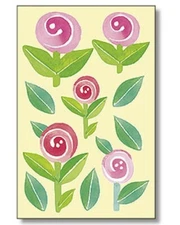 Lollipop 20 Flower and Leaf WALLIES SELF ADHESIVE CUTOUTS