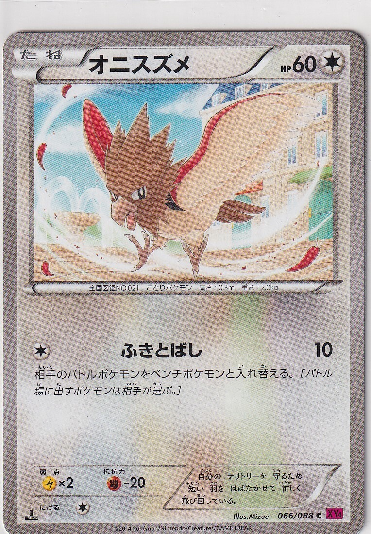 Pokemon Card XY4 Phantom Gate 66/88 Spearow 1st Edition Japanese