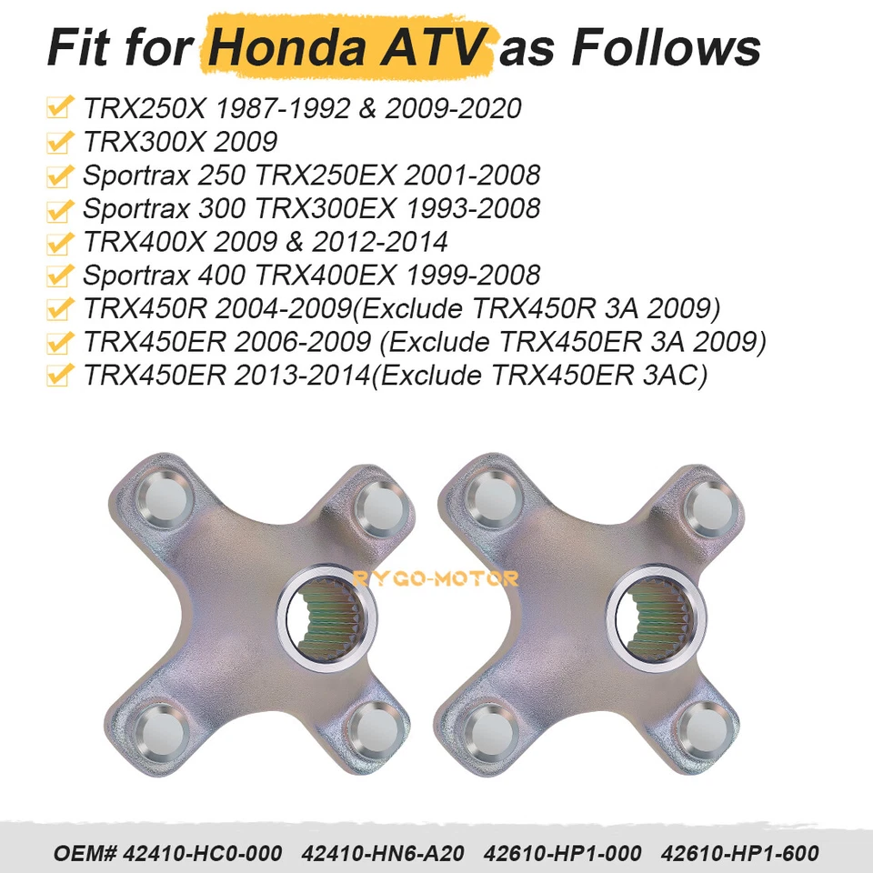 2 X Bujes de rueda trasera para Honda Sportrax 250 TRX250EX 2x4 2001-2008 42410-HN6-A20 Foto 3 de 4