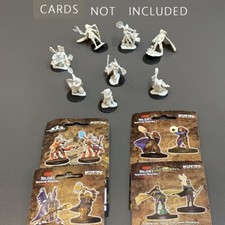 Lot 8 ELF DRUID HUMAN BARBARIAN PALADIN Dungeons  Dragon D D Miniatures Figures