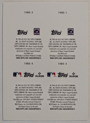 Francobolli baseball blu 2023 Heritage 1974 Ohtani Trout Nolan Ryan Frank Robinson - Foto 7 di 12