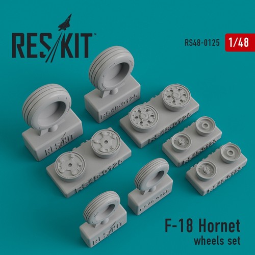 ResKit RS48-0125 Scale 1:48 F/A-18 Hornet wheels set for plastic scale model kit - Picture 17 of 24