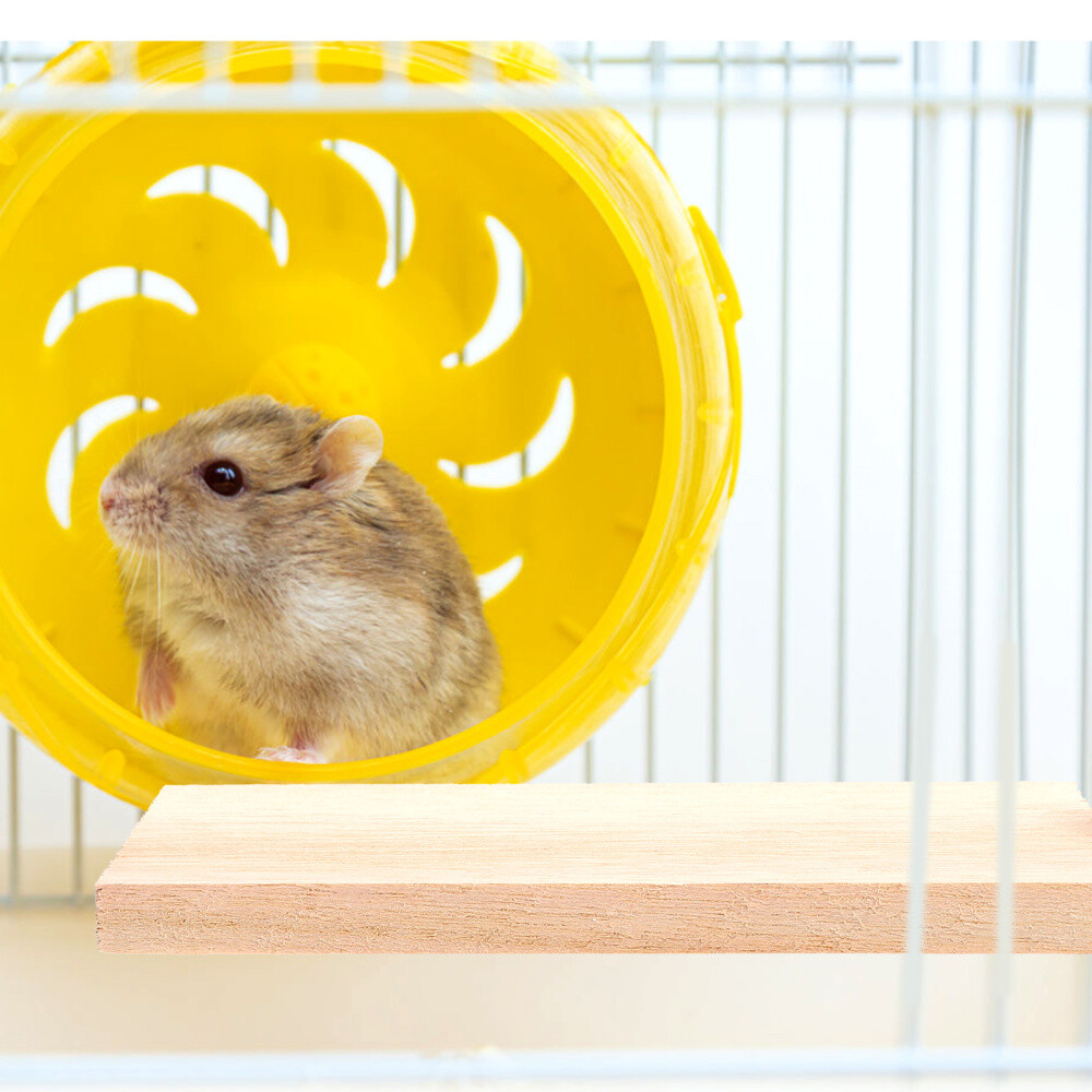 Hamster Jumping Platform Squirrel Board Pet Wood Wooden Cage Striped