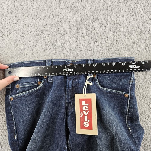 Levis Jeans Womens 1 (28x23) Blue 524 Mid Rise Capri Cropped Cuffed Too Superlow - Imagen 8 de 17