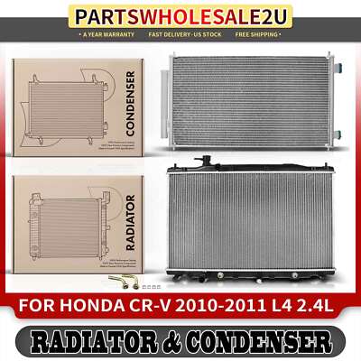 Radiator & AC Condenser Cooling Kit for Honda CR-V 2010-2011 L4 2.4L