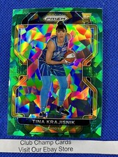 2022 #13 Tina Krajisnik WNBA Panini Prizm Basketball Green Ice Prizm RC Sky