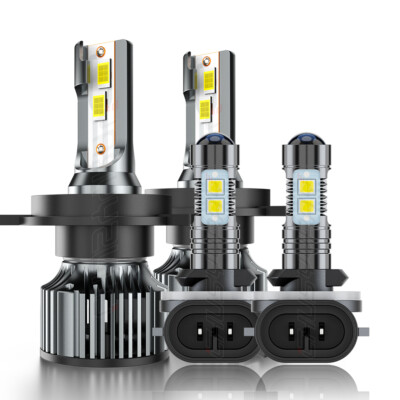 For Kia Soul 2010-2011 LED Headlight High Low Beam + Fog Light Combo white Bulbs