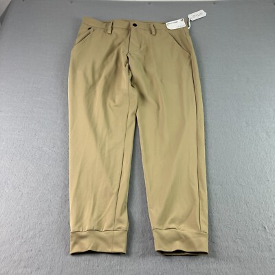 Stylus Pants Mens Size 34 Beige Performance Chino Jogger Stretch Casual NEW