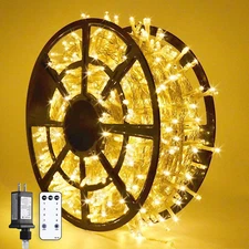 1000 LED Christmas Lights Outdoor Indoor String Lights with 8 Modes Warm White C