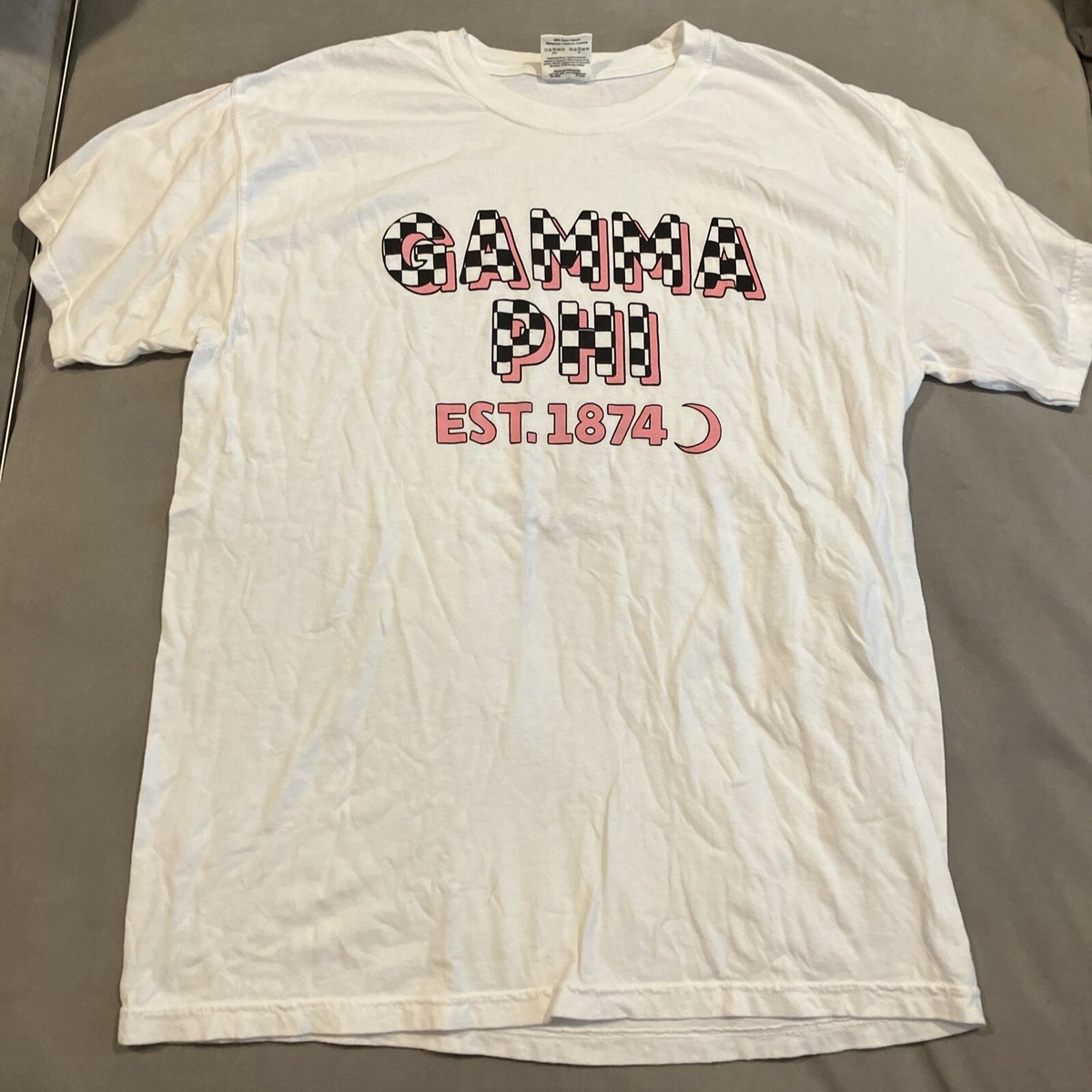 Awesome - Comfort Colors - Gamma Phi - White Graphic T Shirt