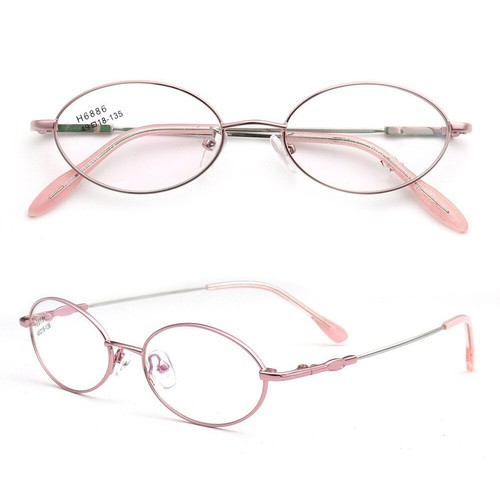 Prägnante Elliptische Brille Brillengestell Damen Oversized Memory Metall Brille Herren - Bild 19 von 22