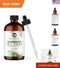 Natural 100% Pure Tea Tree Essential Oil in 120 ml UV-Protected Glass Bottle