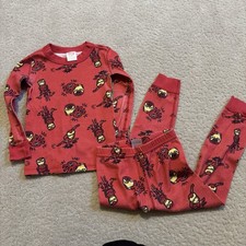 Hanna Andersson Size 4 100 Marvel Iron Man PJ Pajama Set Long Sleeve