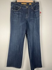 Seven 7 Premium Denim Jeans Size 12 Flare Cotton Blend Dark Wash Blue NWT